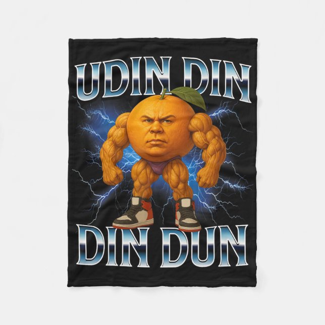 Udin Din Dun Funny Italienisch Brainrot Meme Bodyb Fleecedecke (Vorderseite)