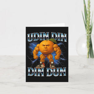 Udin Din Dun Funny Italienisch Brainrot Meme Bodyb Karte
