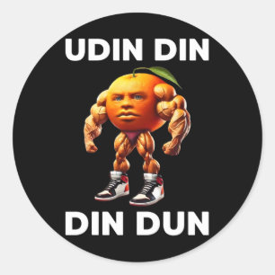 Udin Din Dun Italienisch Brainrot Meme Udindindind Runder Aufkleber