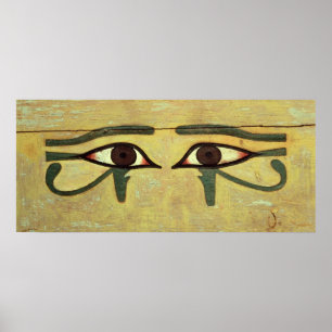 Udjat Augen auf einem Sarg, mittleres Königreich Poster