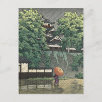Udo Tower, Kumamoto Burg - Kawase Hasui