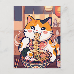 Udon-Katzen-Postkarte Postkarte