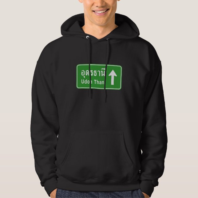 Udon Thani Ahead ⚠ Verkehrszeichen der thailändisc Hoodie (Vorderseite)