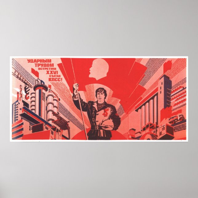 UdSSR CCCP Kalter Krieg Sowjetunion Gewerkschaft P Poster (Vorne)