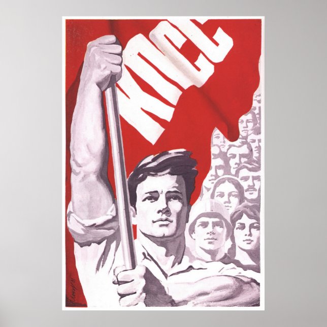 UdSSR CCCP Kalter Krieg Sowjetunion Gewerkschaft P Poster (Vorne)