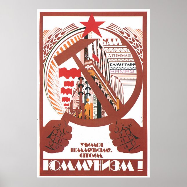 UdSSR CCCP Kalter Krieg Sowjetunion Gewerkschaft P Poster (Vorne)