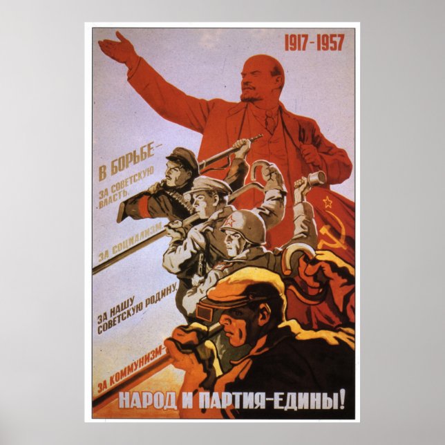 UdSSR CCCP Kalter Krieg Sowjetunion Gewerkschaft P Poster (Vorne)