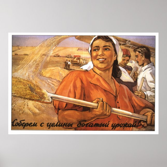 UdSSR CCCP Kalter Krieg Sowjetunion Gewerkschaft P Poster (Vorne)