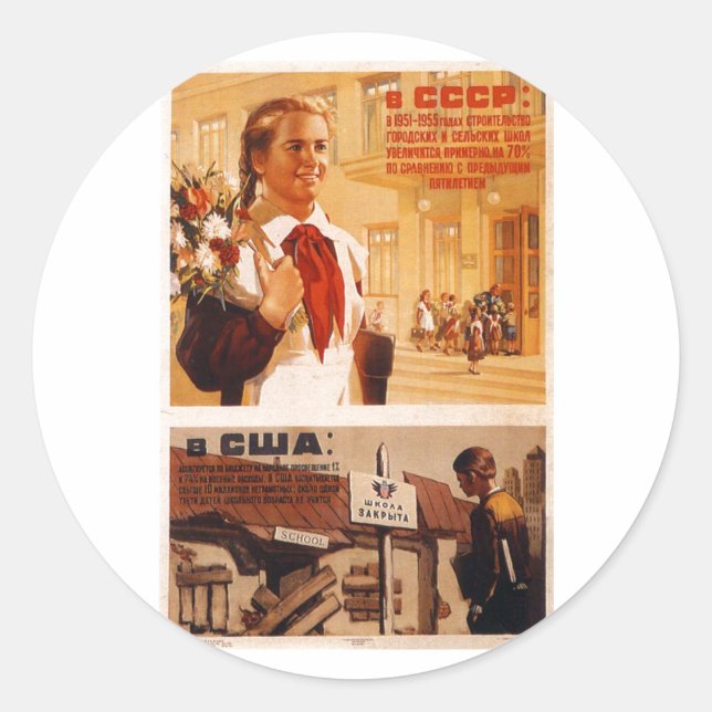 UdSSR CCCP Kalter Krieg Sowjetunion Gewerkschaft P Runder Aufkleber (Vorderseite)