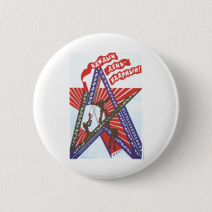 UdSSR CCCP Kalter Krieg Sowjetunion Propagandaplak Button