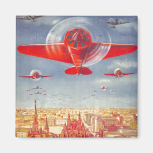 UdSSR CCCP Kalter Krieg Sowjetunion Propagandaplak Magnet