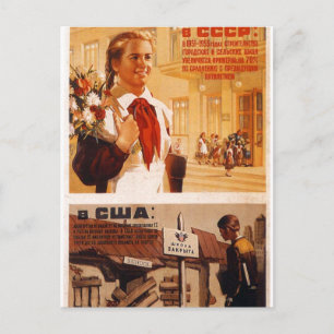 UdSSR CCCP Kalter Krieg Sowjetunion Propagandaplak Postkarte