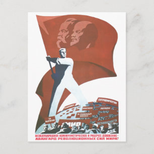 UdSSR CCCP Kalter Krieg Sowjetunion Propagandaplak Postkarte