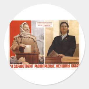 UdSSR CCCP Kalter Krieg Sowjetunion Propagandaplak Runder Aufkleber