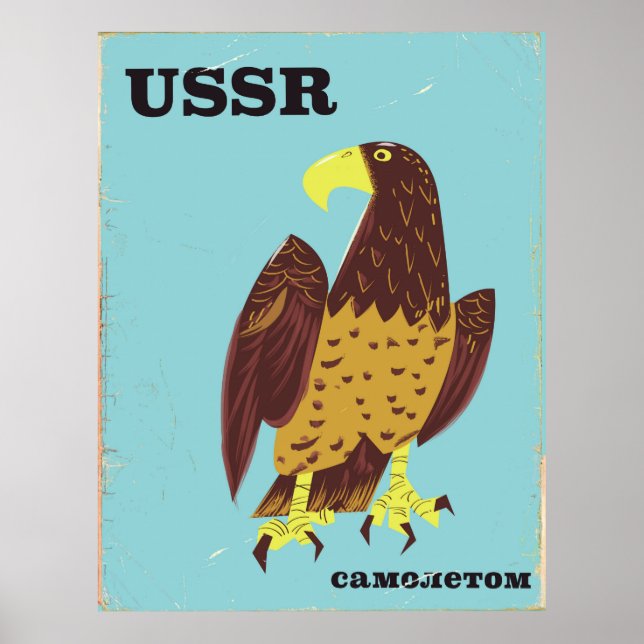 UdSSR Eagle Vintage Reiseplakat Poster (Vorne)