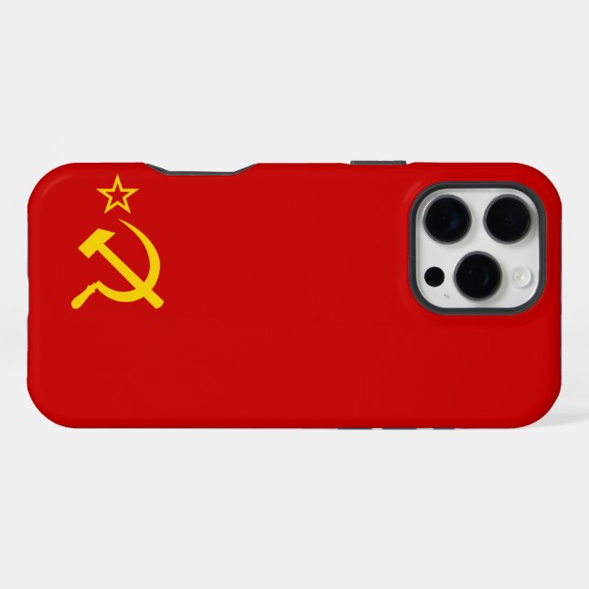 UdSSR FLAG iPhone 16 Pro Max Hülle (Rückseite (Horizontal))