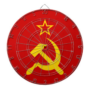 UdSSR-Flagge - Flagge der Sowjetunion Dartscheibe