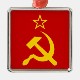 UdSSR-Flagge - Flagge der Sowjetunion Ornament Aus Metall