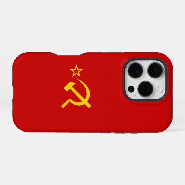 UdSSR-Flagge iPhone 16 Pro Hülle (Rückseite (Horizontal))