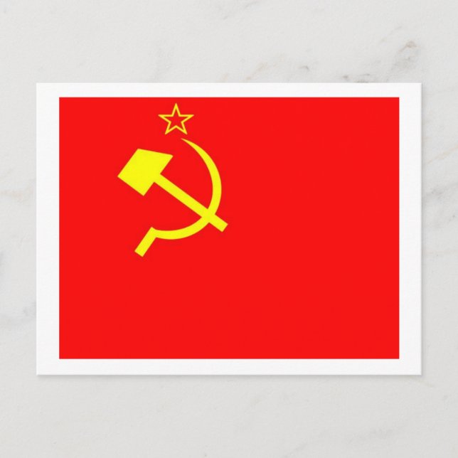 UdSSR-Flagge Postkarte (Vorderseite)