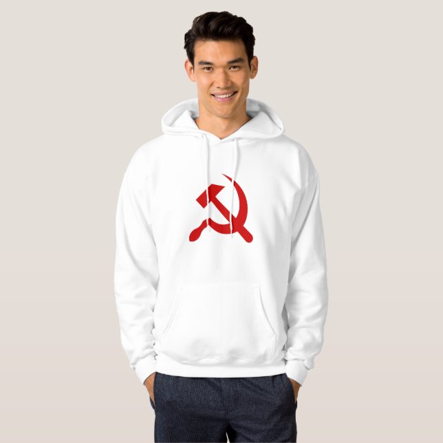 UdSSR-Gewerkschaft Flagge Kommunistische Sichel un Hoodie (Vorne ganz)