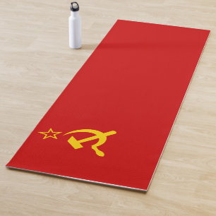 UdSSR-Gewerkschaft Flagge Kommunistische Sichel un Yogamatte