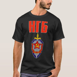 UdSSR Russisches KGB-Logo Zurück gedruckt T-Shirt