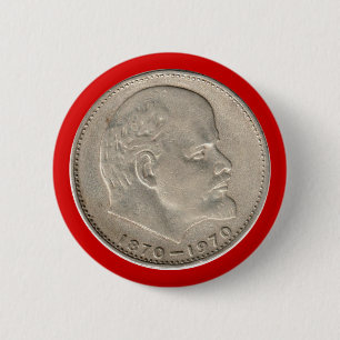 UdsSR Rußland Rubel USSR Russia Rouble Ruble Lenin Button