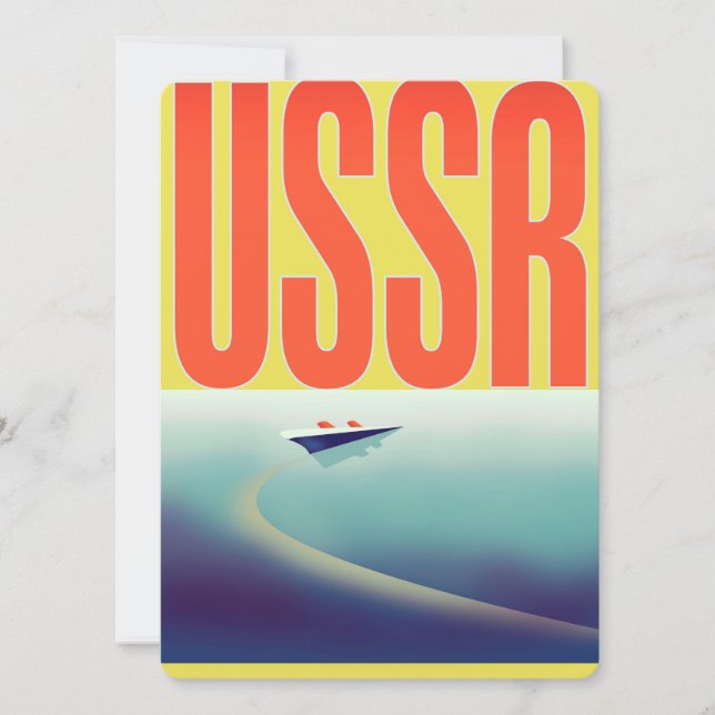 UdSSR sowjetisches Reiseplakat (Vorderseite)