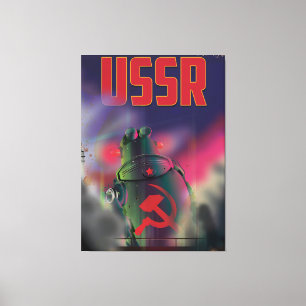 UdSSR sowjetrussland Cartoon Reiseplakat Kunst. Leinwanddruck