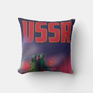 UdSSR Sowjetrussland Cartoon-Reiseposter-Kunst. Kissen
