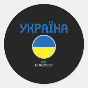 Uefa Euro Ukraine' Nation  Runder Aufkleber