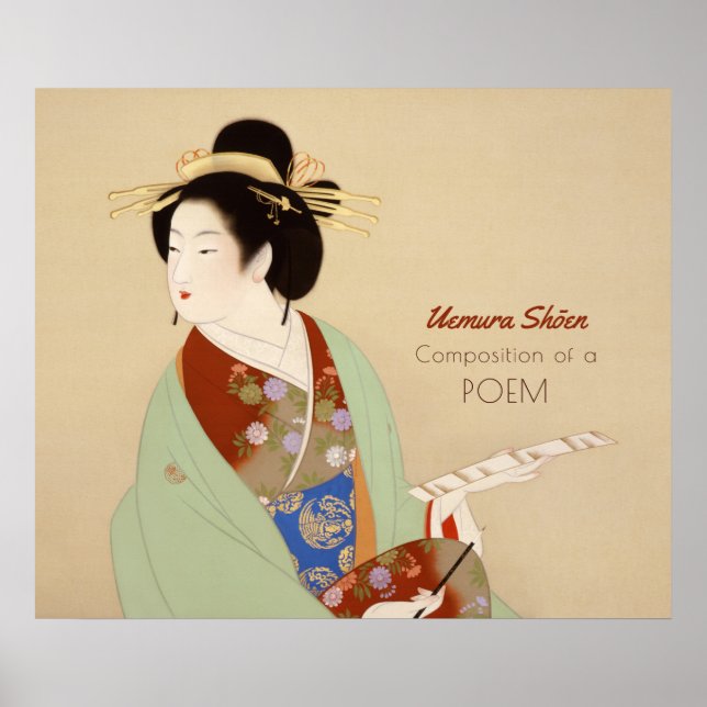 Uemura zeigt Komposition eines Gedichts Japanisch  Poster (Vorne)