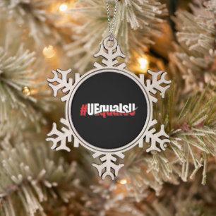 UEqualsU HIV Unnachweisbare nicht übertragbare Kun Schneeflocken Zinn-Ornament