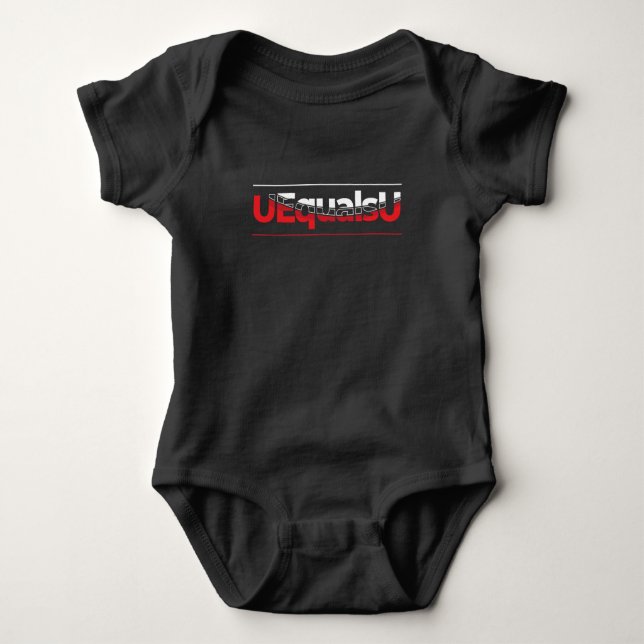 UEqualsU HIV Unnachweisbare Typografie Art Baby Strampler (Vorderseite)