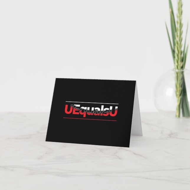 UEqualsU HIV Unnachweisbare Typografie Art Karte (Vorderseite)
