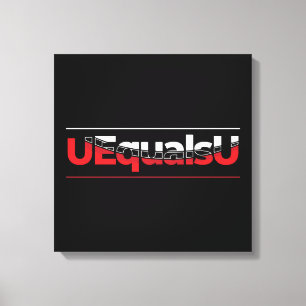 UEqualsU HIV Unnachweisbare Typografie Art Leinwanddruck