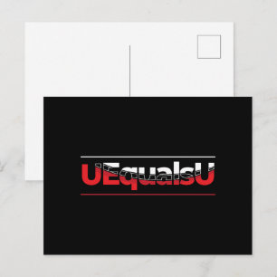 UEqualsU HIV Unnachweisbare Typografie Art Postkarte