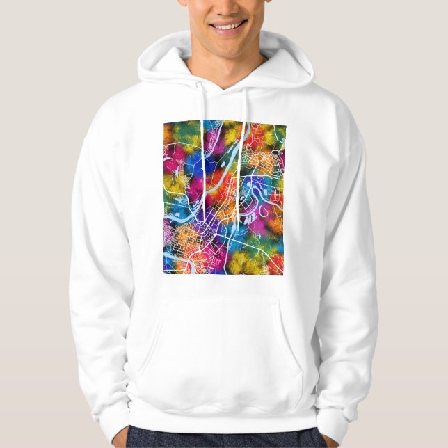  Ufa Russia City Map Hoodie (Vorderseite)