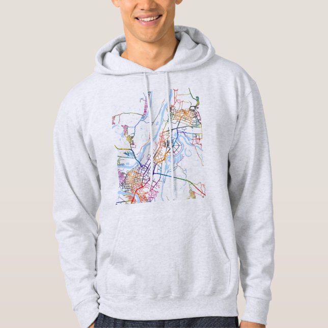 Ufa Russia City Map Hoodie (Vorderseite)