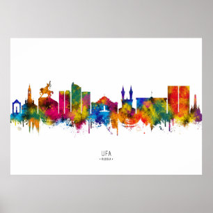 Ufa Russland Skyline Poster