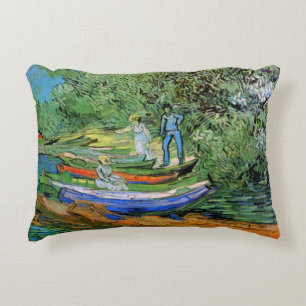 Ufer der Oise bei Auvers von Vincent van Gogh Dekokissen