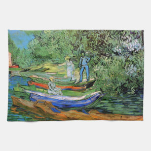 Ufer der Oise in Auvers von Vincent van Gogh Geschirrtuch