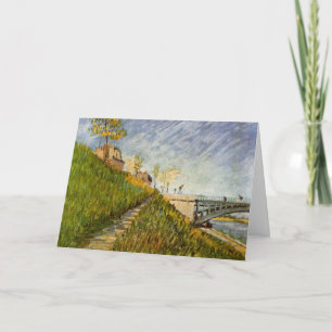 Ufer der Seine, Pont de Clichy von Vincent van Gog Karte