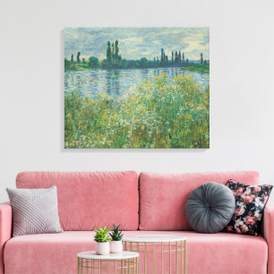 Ufer der Seine von Claude Monet Leinwanddruck
