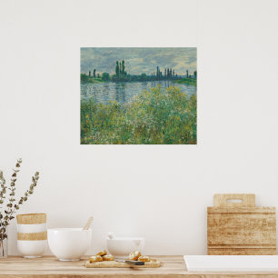 Ufer der Seine von Claude Monet Poster