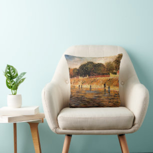 Ufer der Seine von Vincent van Gogh Kissen