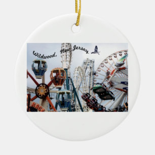 Ufer-Pier-/Wildwood Text-Verzierung Keramik Ornament