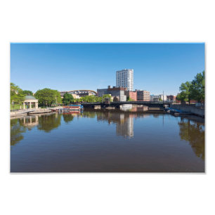 Uferbrücke und Staat Fotodruck