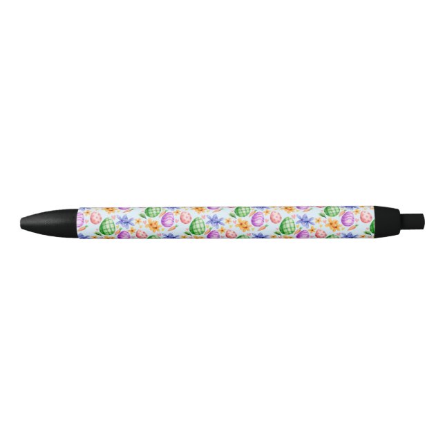 Uferfarbe Ostereier Nahtloses Muster Geschenk Kugelschreiber (Vorderseite)